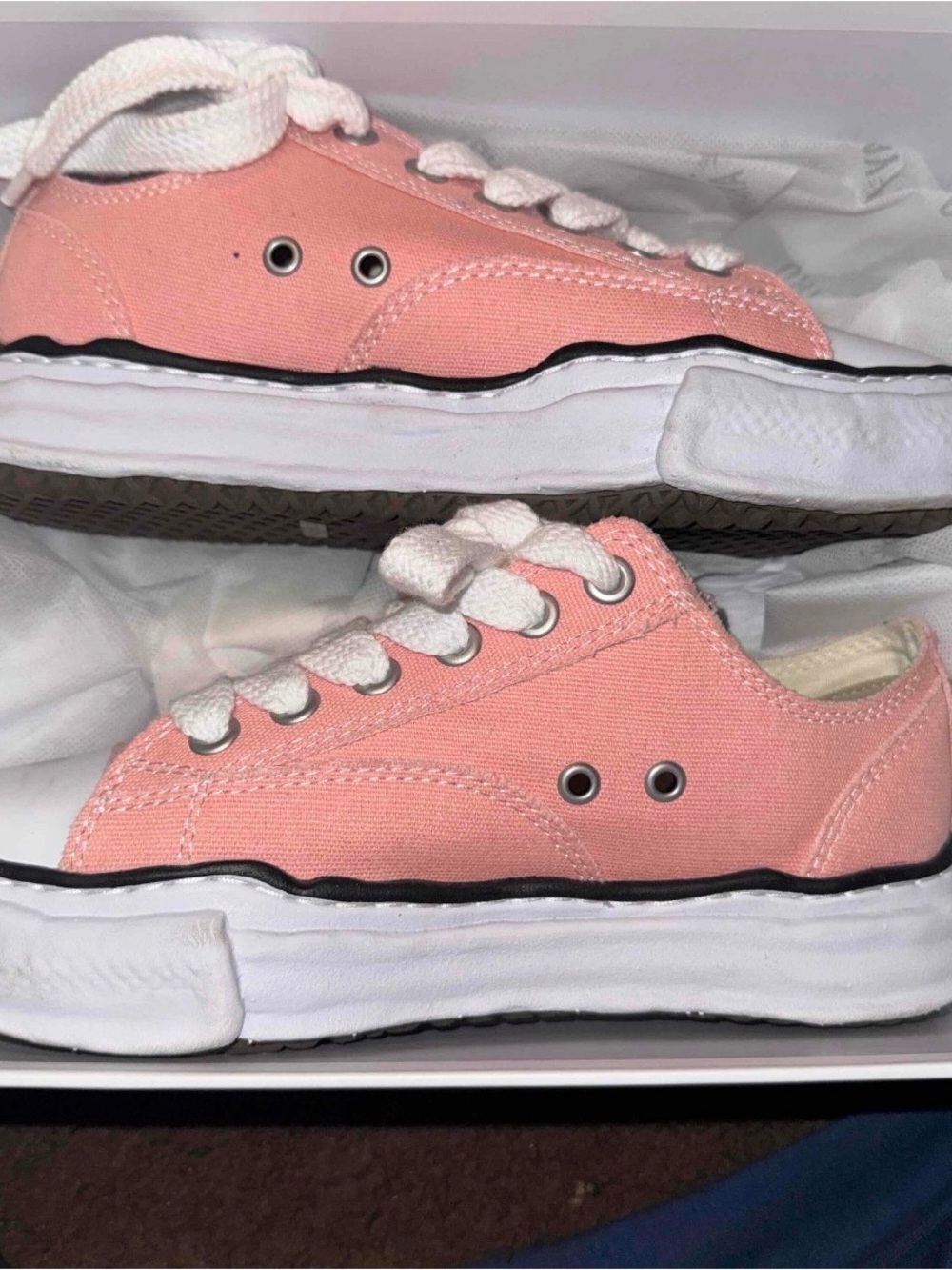 Miharayasuhiro Pink Low-Top Canvas Sneakers